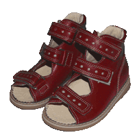 obuwie profilaktyczne letnie sandałki czerwone